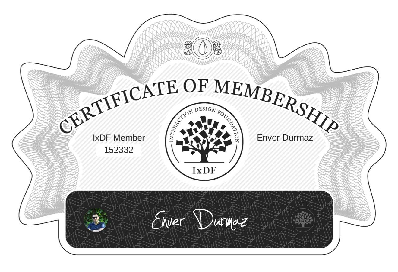 Certificate of Membership – Enver Durmaz