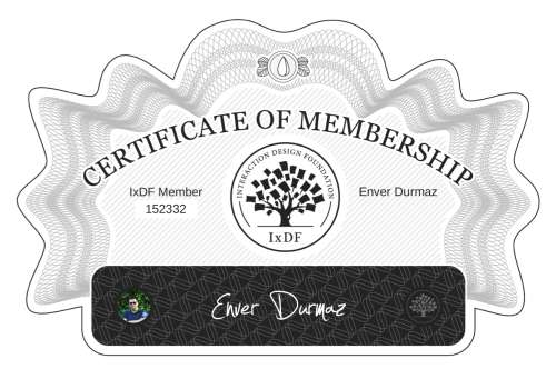 Certificate of Membership – Enver Durmaz