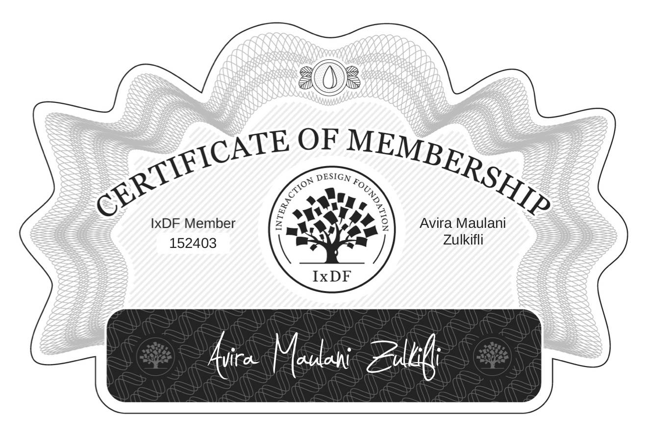 Certificate of Membership – Avira Maulani Zulkifli