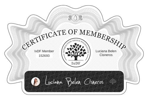 Certificate of Membership – Luciana Belén Cisneros