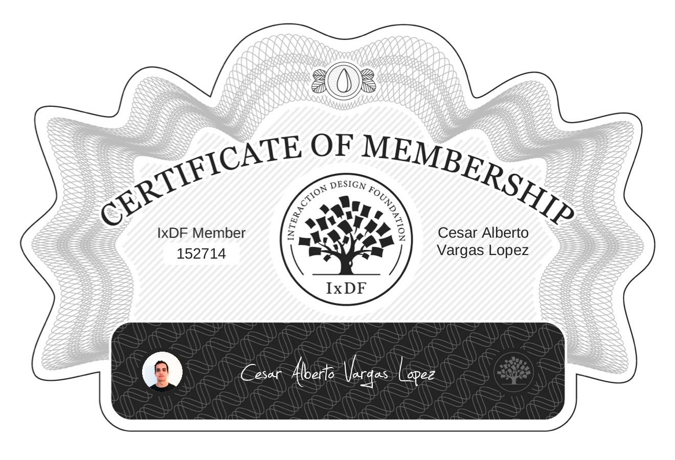 Certificate of Membership – César Alberto Vargas López