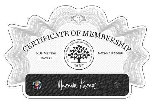 Certificate of Membership – Nazanin Kazemi