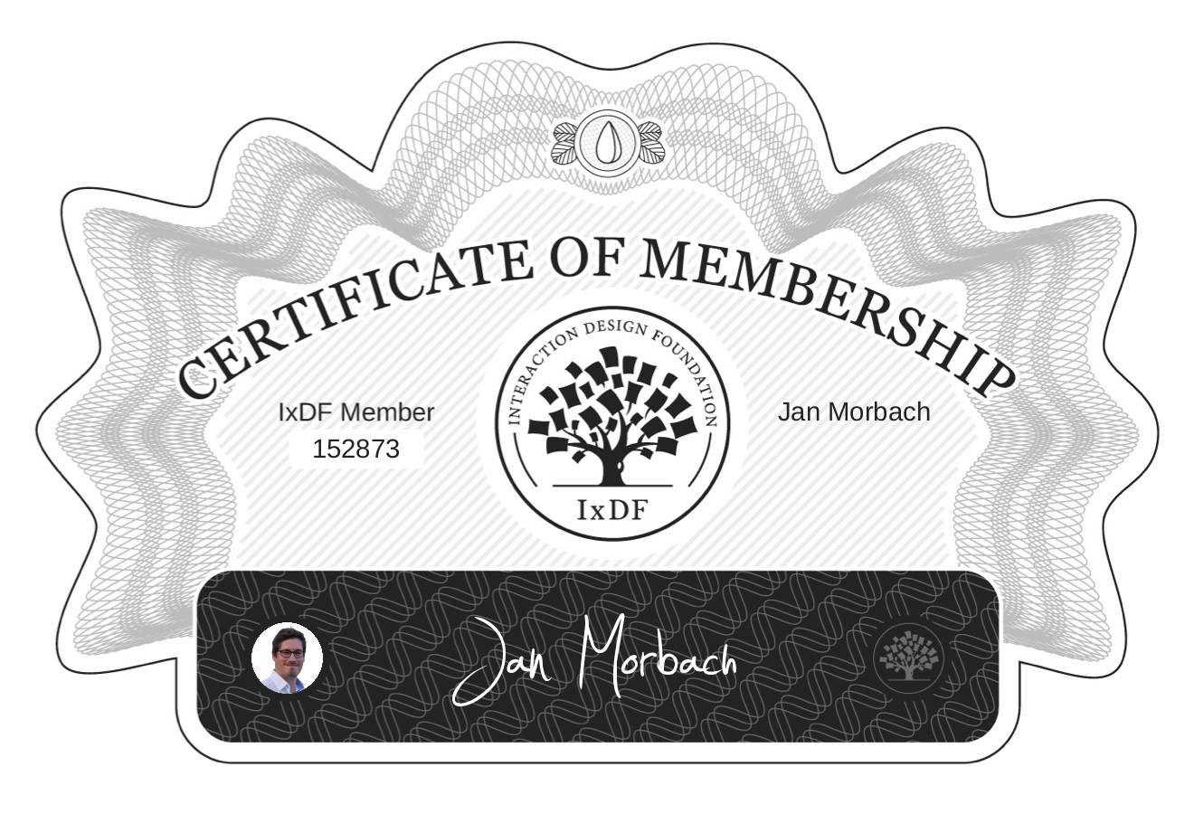 Certificate of Membership – Jan Morbach