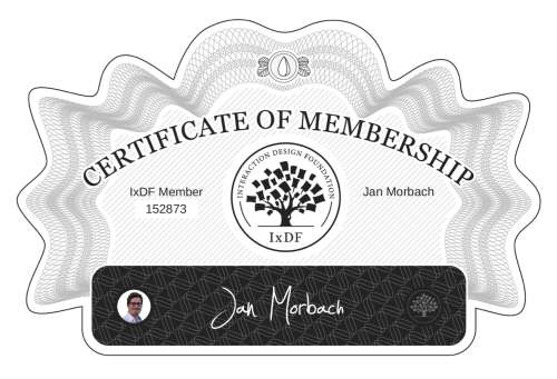 Certificate of Membership – Jan Morbach