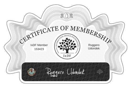 Certificate of Membership – Ruggero Udondek