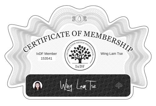 Certificate of Membership – Wing Lam Tse
