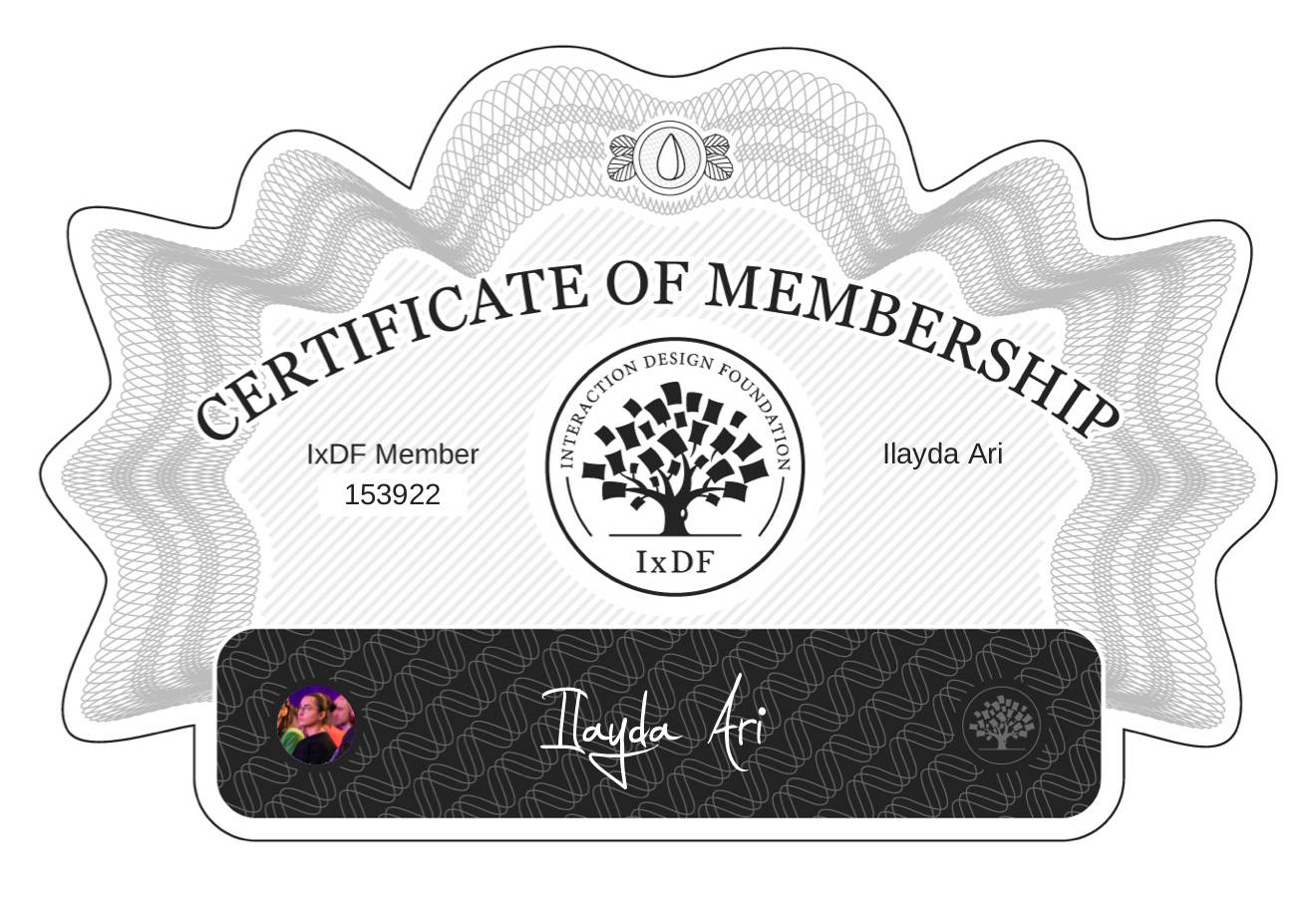 Certificate of Membership – Ilayda Ari