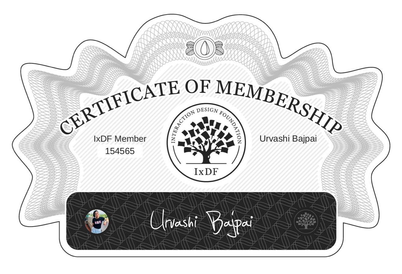 Certificate of Membership – Urvashi Bajpai