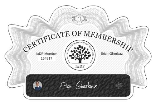Certificate of Membership – Erich Gherbaz