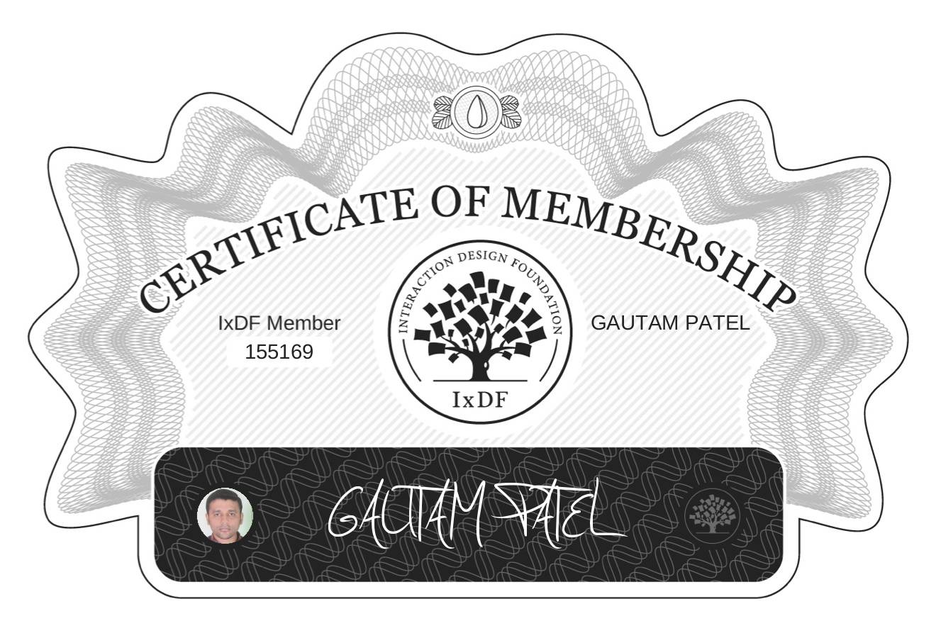Certificate of Membership – GAUTAM PATEL