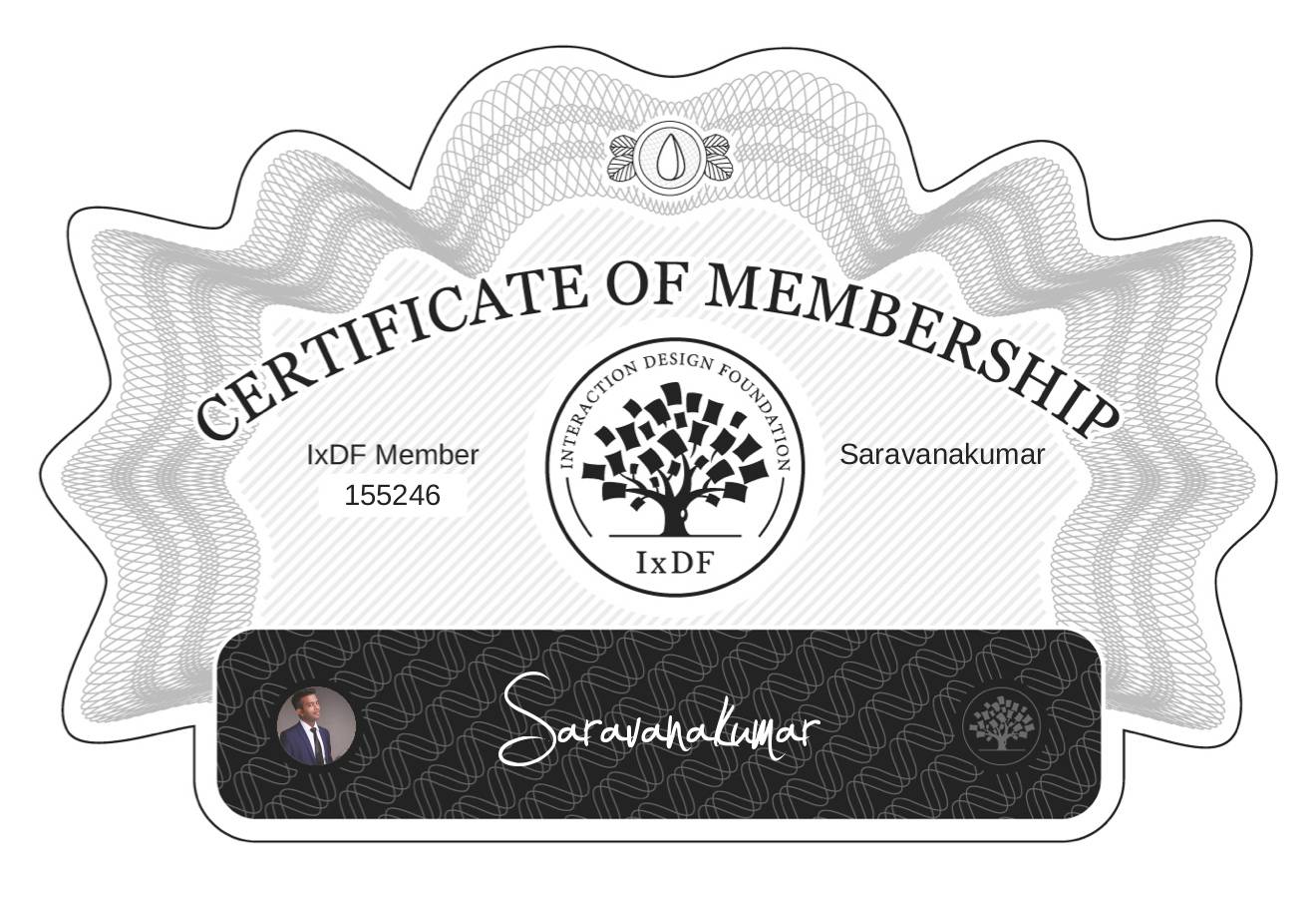 Certificate of Membership – Saravanakumar
