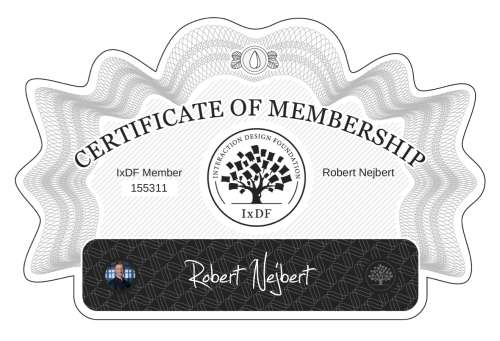 Certificate of Membership – Robert Nejbert