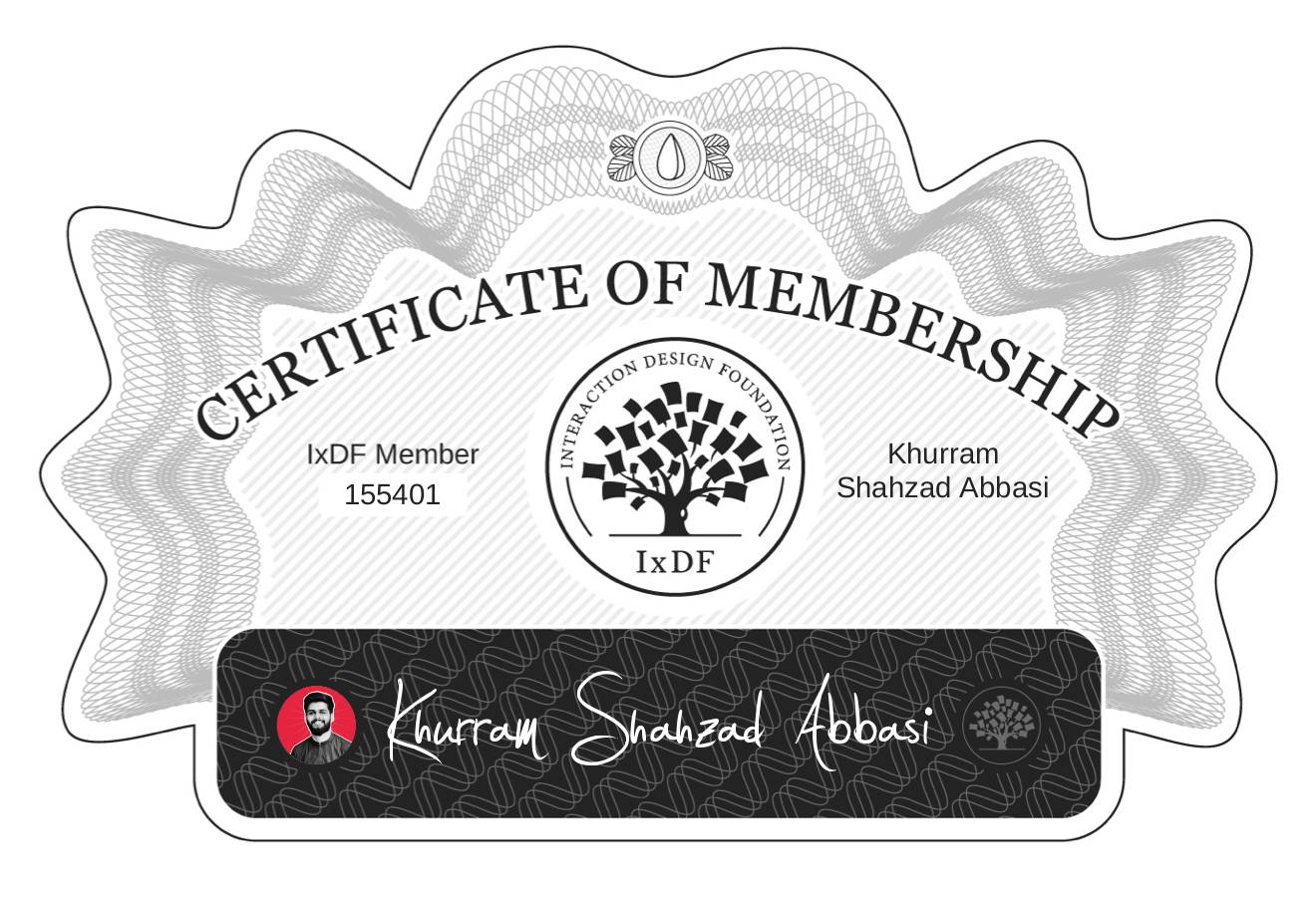 Certificate of Membership – Khurram Shahzad Abbasi
