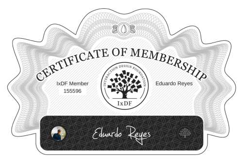 Certificate of Membership – Eduardo Reyes