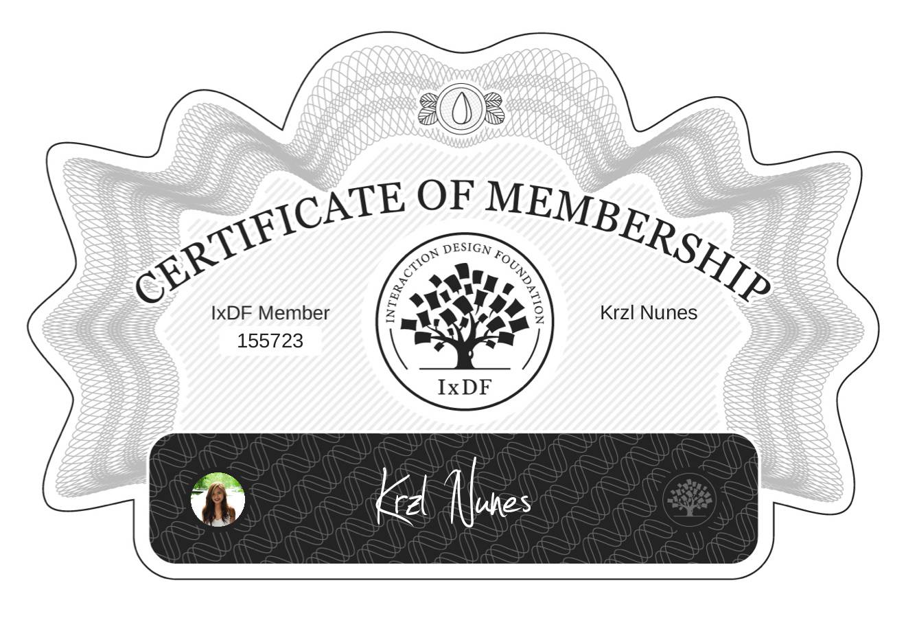 Certificate of Membership – Krzl Nunes