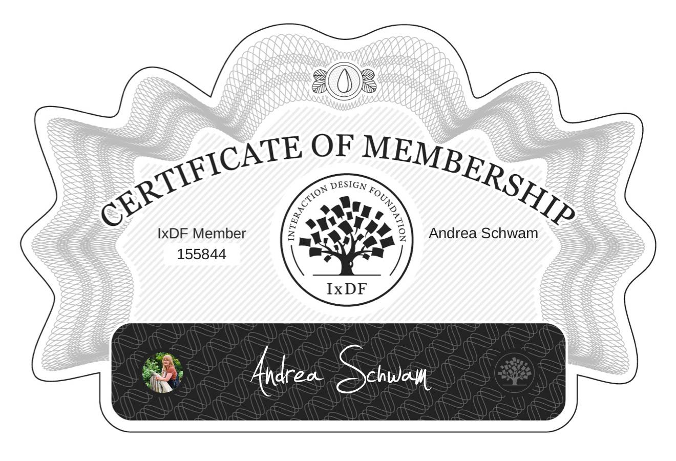 Certificate of Membership – Andrea Schwam