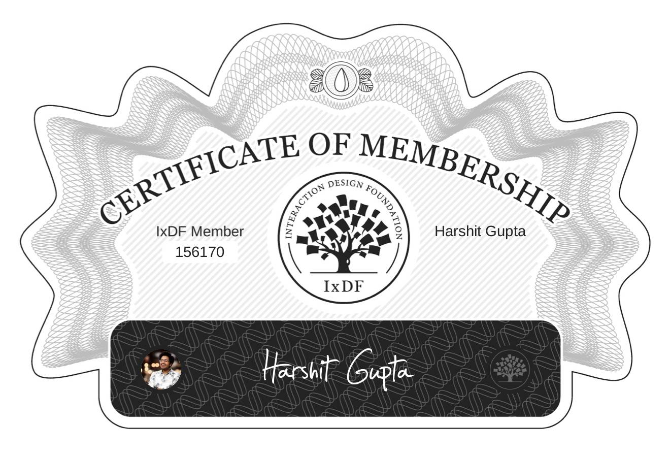 Certificate of Membership – Harshit Gupta