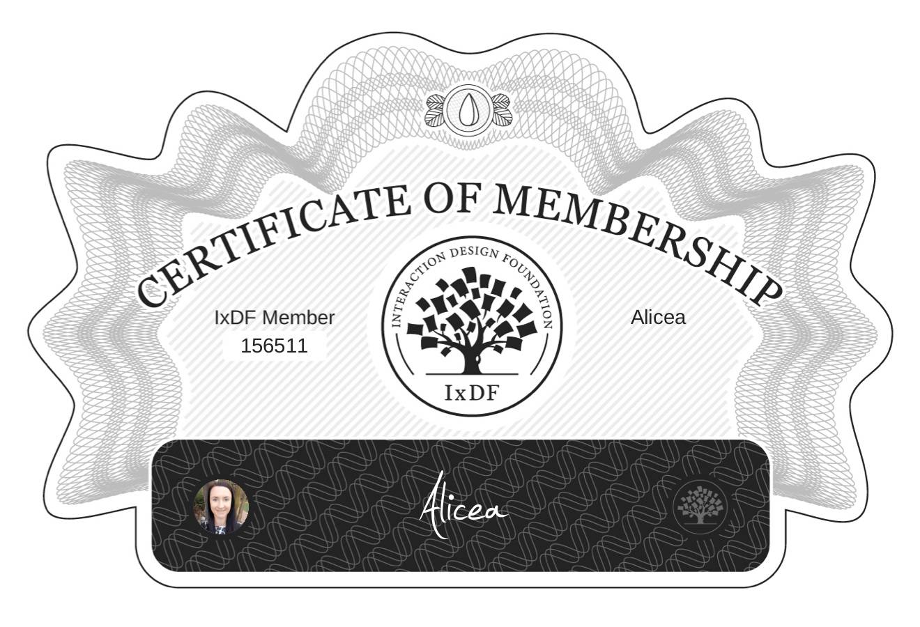 Certificate of Membership – Alicea