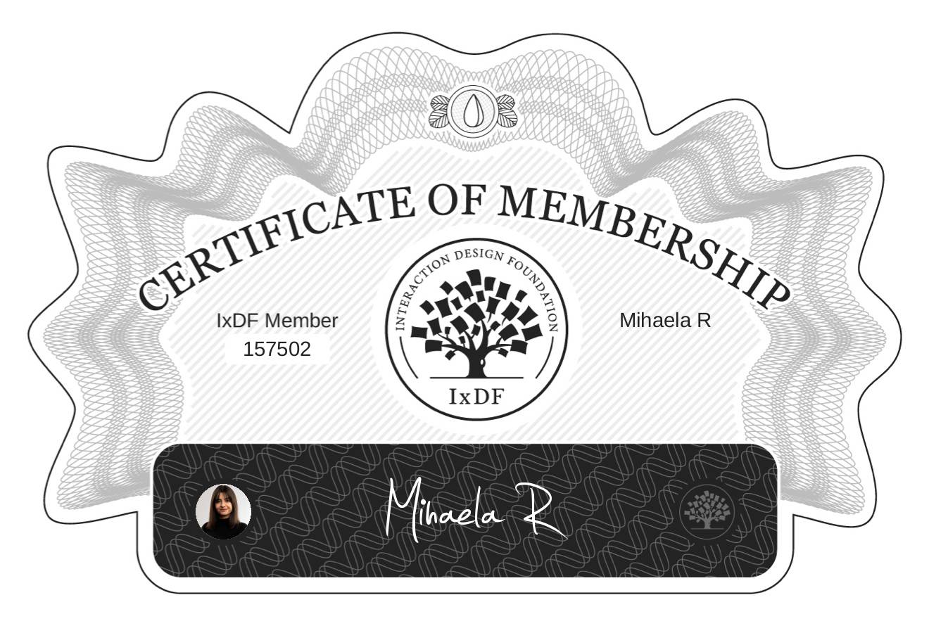 Certificate of Membership – Mihaela R
