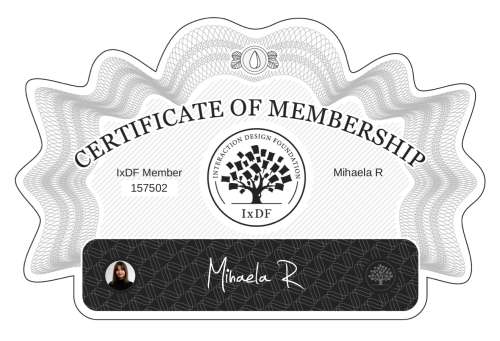 Certificate of Membership – Mihaela R