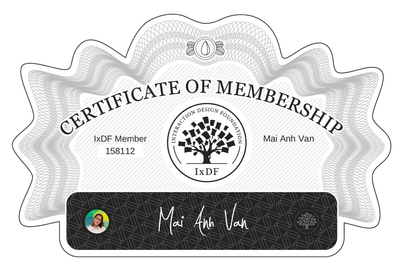Certificate of Membership – Mai Anh Van