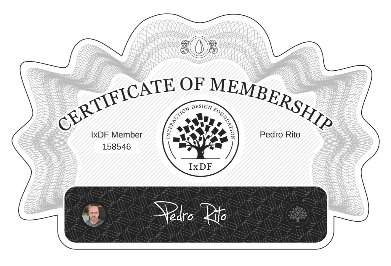 Certificate of Membership – Pedro Rito