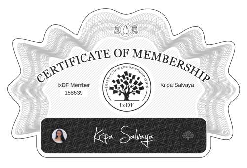 Certificate of Membership – Kripa Salvaya