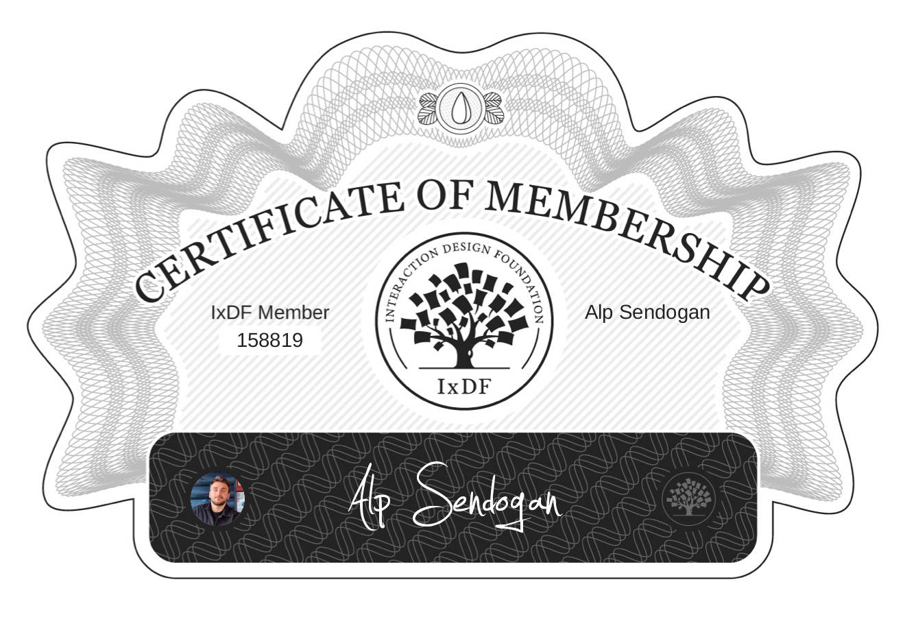Certificate of Membership – Alp Şendoğan