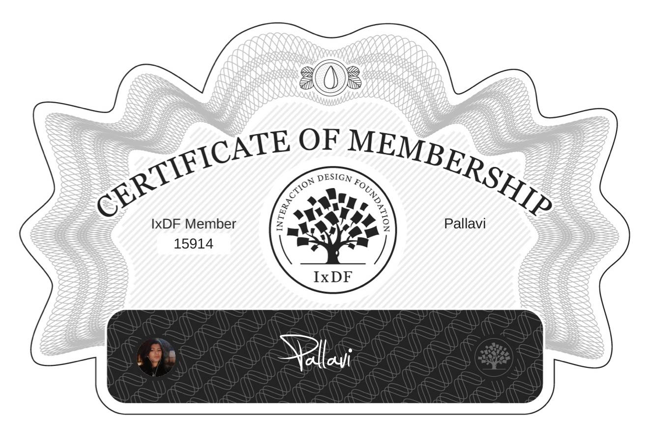 Certificate of Membership – Pallavi