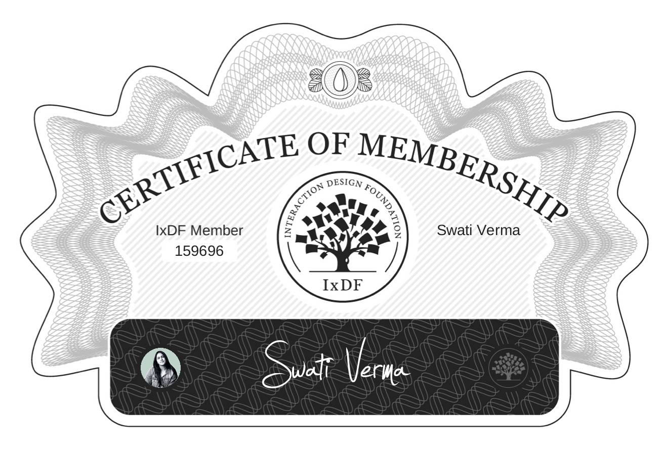 Certificate of Membership – Swati Verma