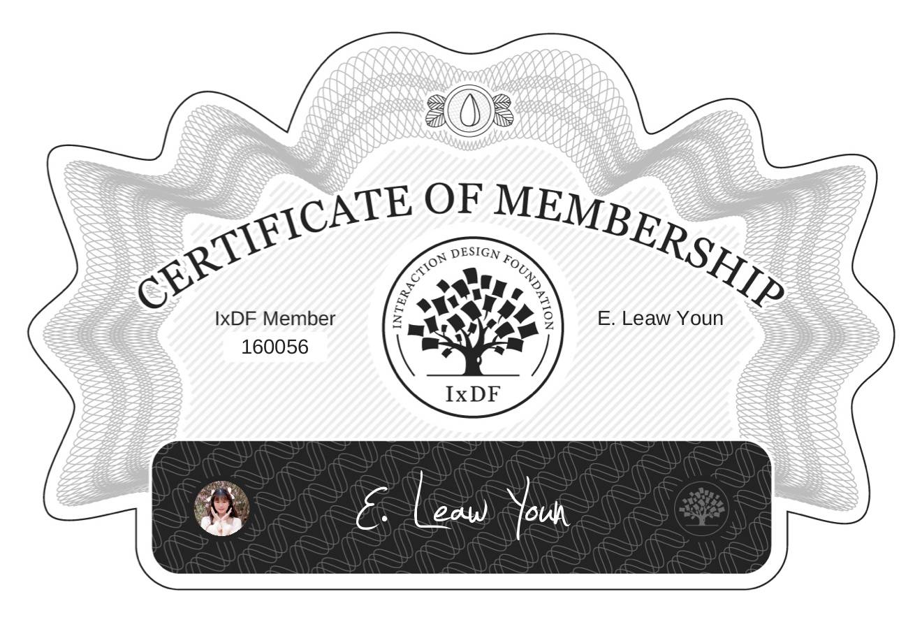 Certificate of Membership – E. Leaw Youn