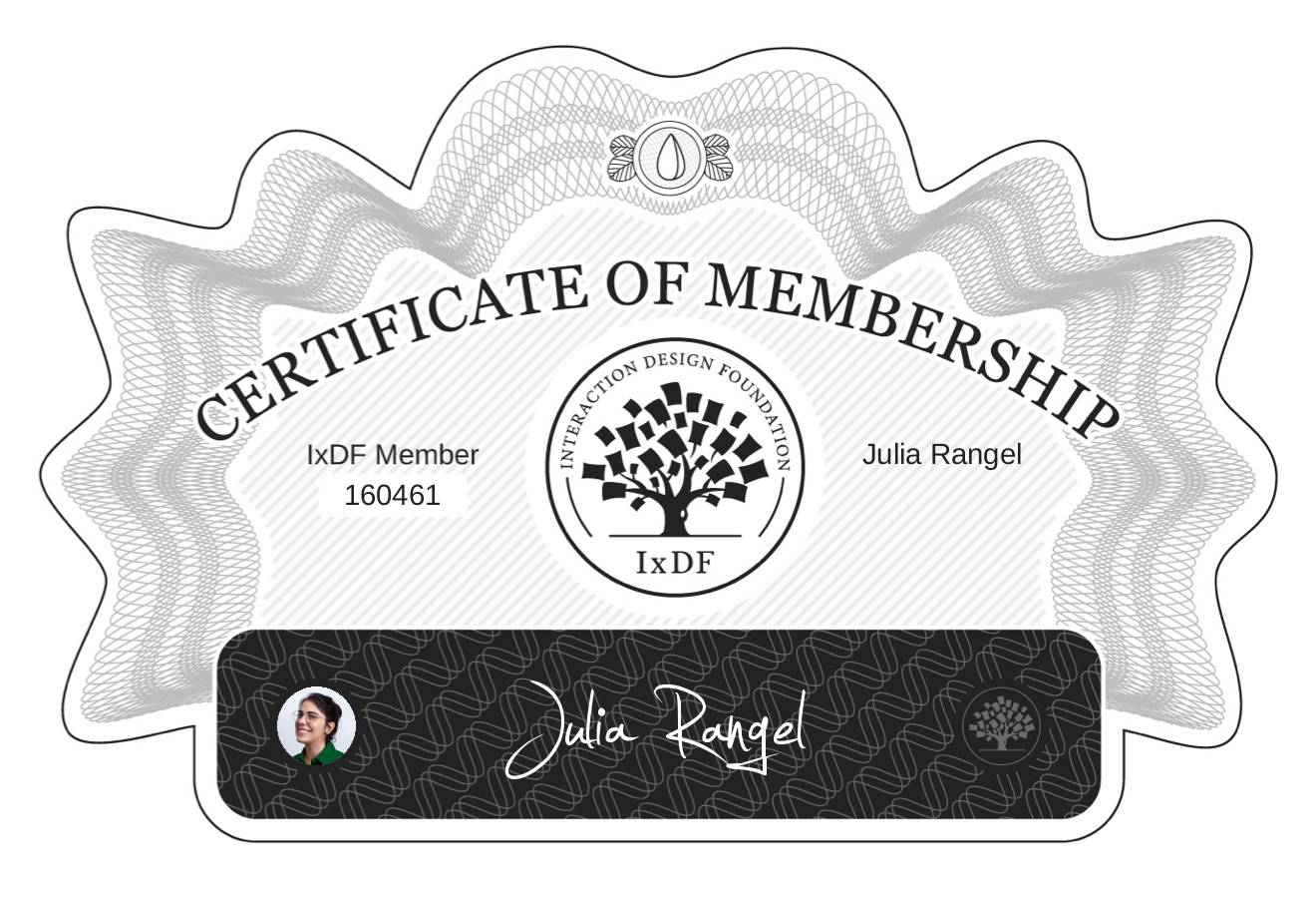 Certificate of Membership – Julia Rangel