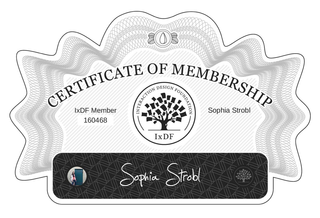 Certificate of Membership – Sophia Strobl