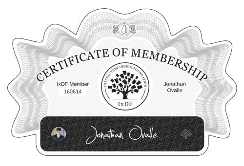 Certificate of Membership – Jonathan Ovalle