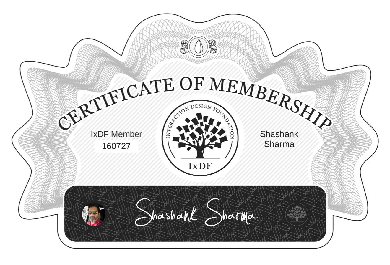Certificate of Membership – Shashank Sharma