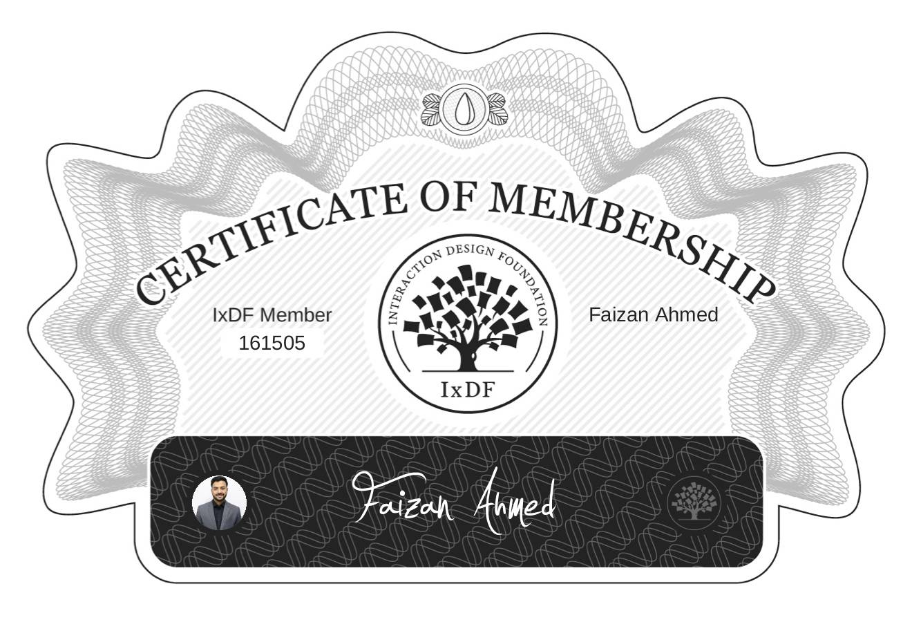 Certificate of Membership – Faizan Ahmed