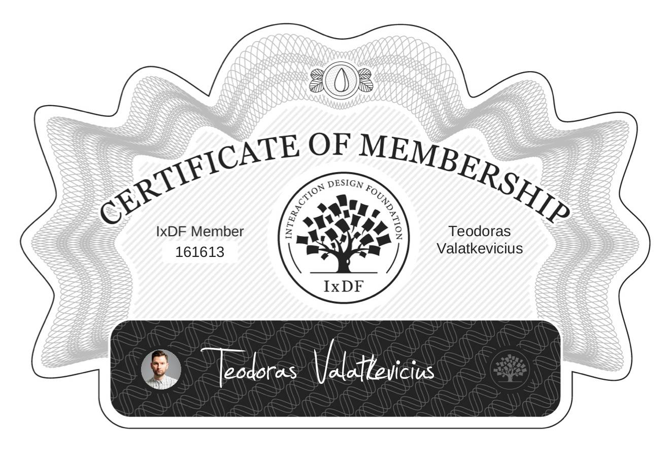 Certificate of Membership – Teodoras Valatkevicius
