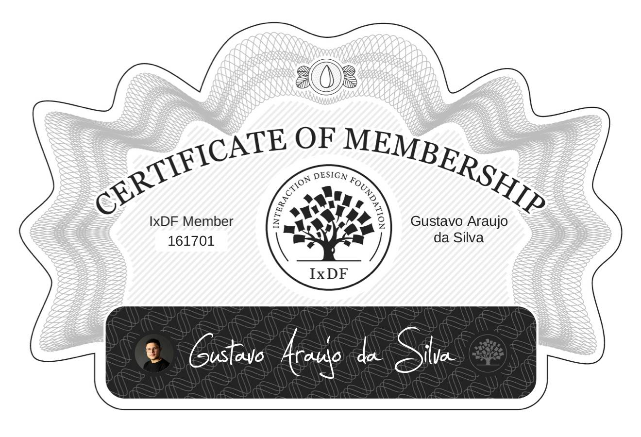 Certificate of Membership – Gustavo Araújo da Silva