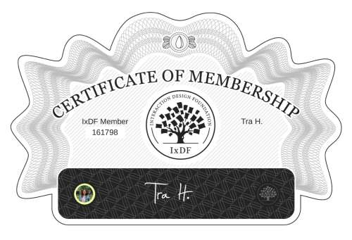 Certificate of Membership – Tra H.