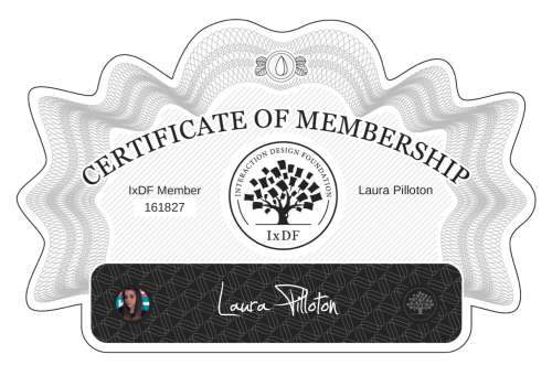 Certificate of Membership – Laura Pilloton