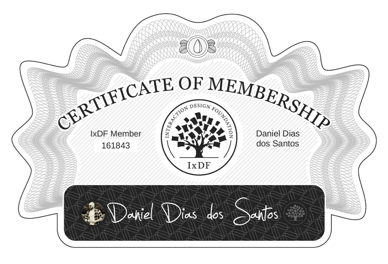 Certificate of Membership – Daniel Dias dos Santos