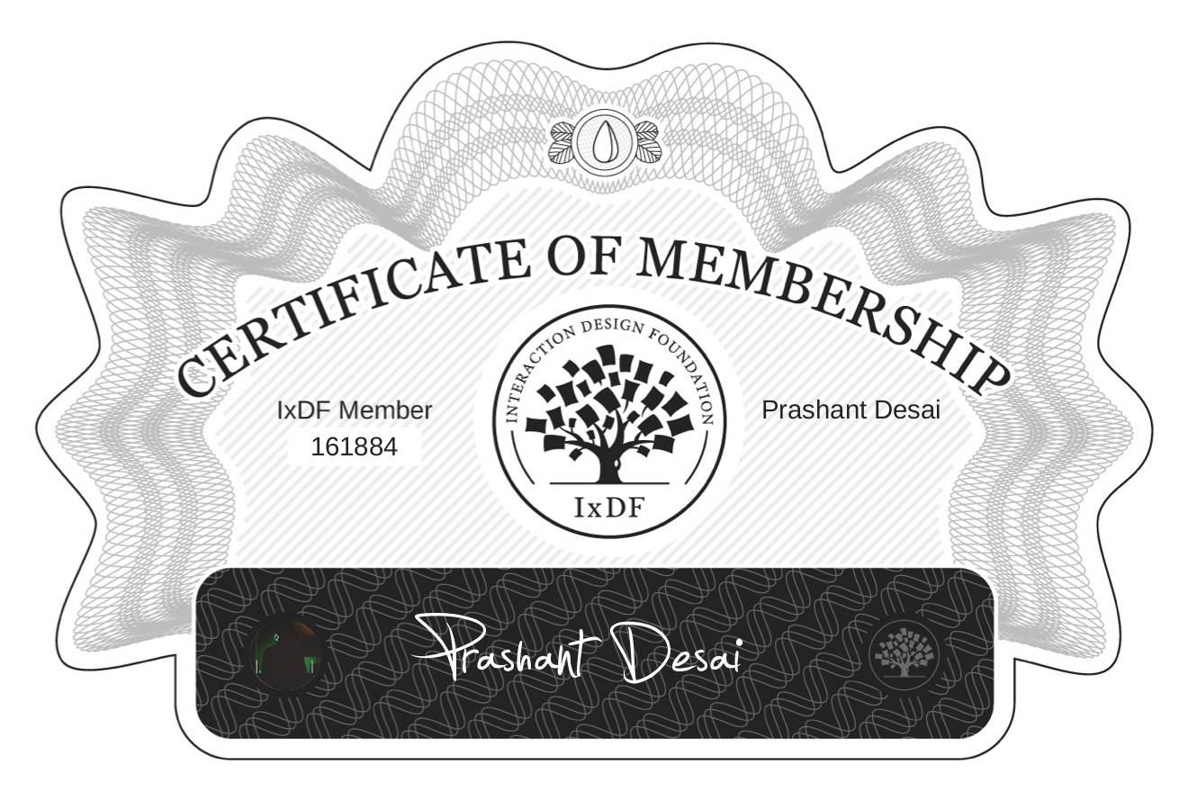 Certificate of Membership – Prashant Desai