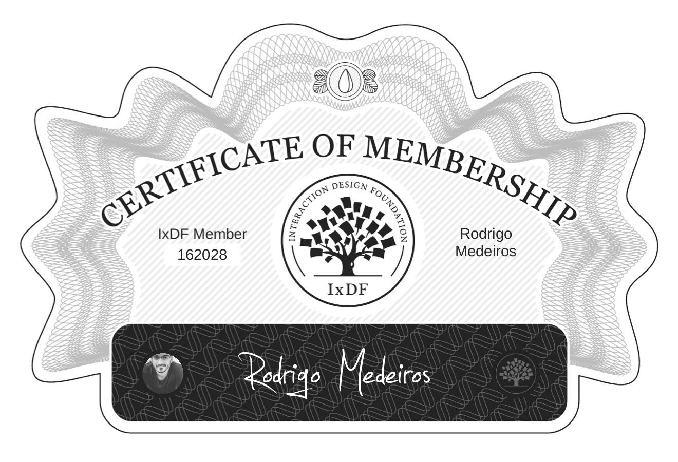 Certificate of Membership – Rodrigo Medeiros