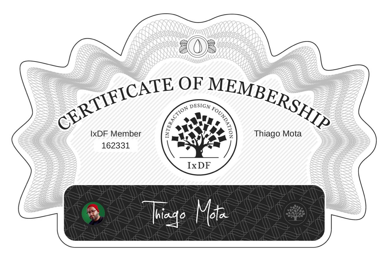 Certificate of Membership – Thiago Mota