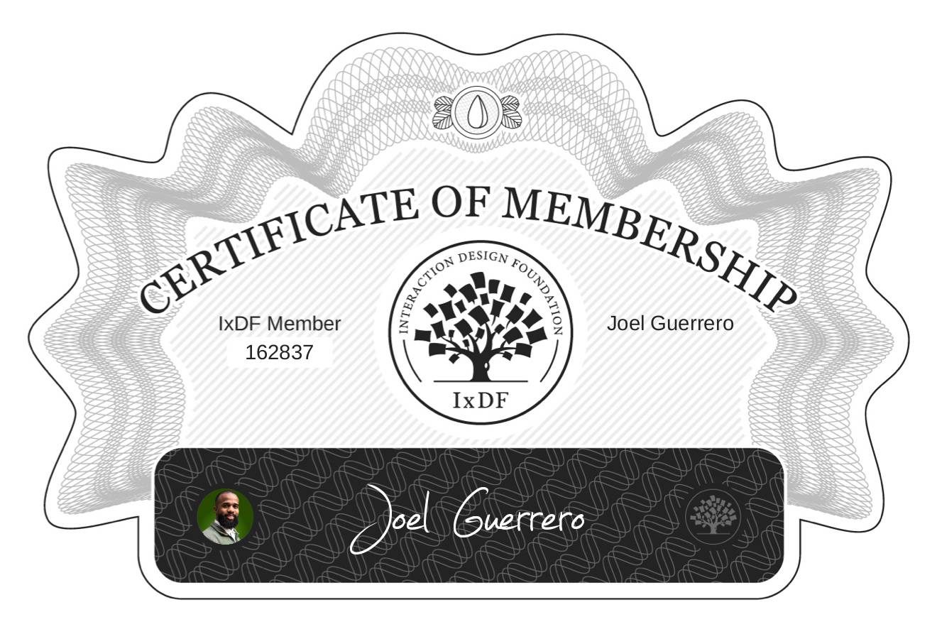 Certificate of Membership – Joel Guerrero