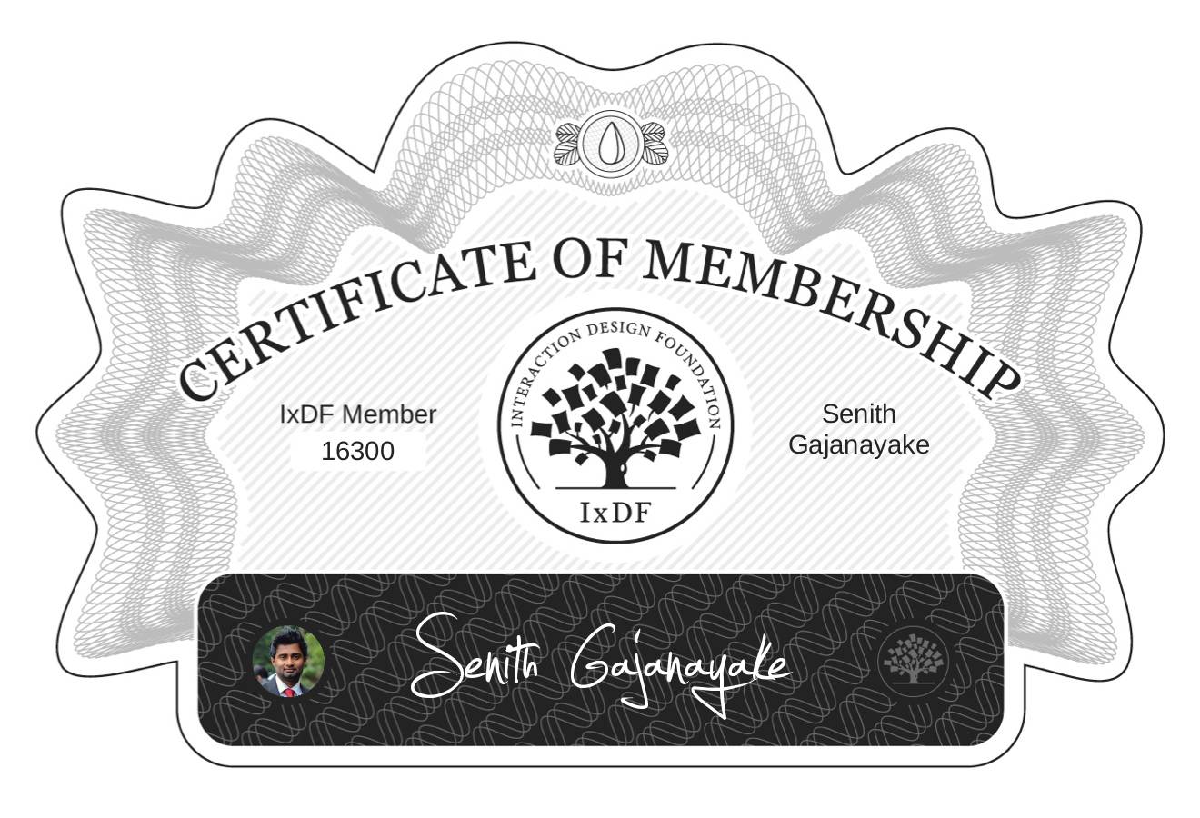 Certificate of Membership – Senith Gajanayake