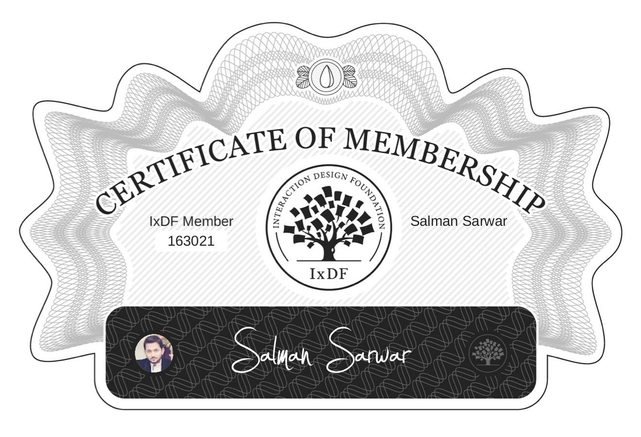 Certificate of Membership – Salman Sarwar
