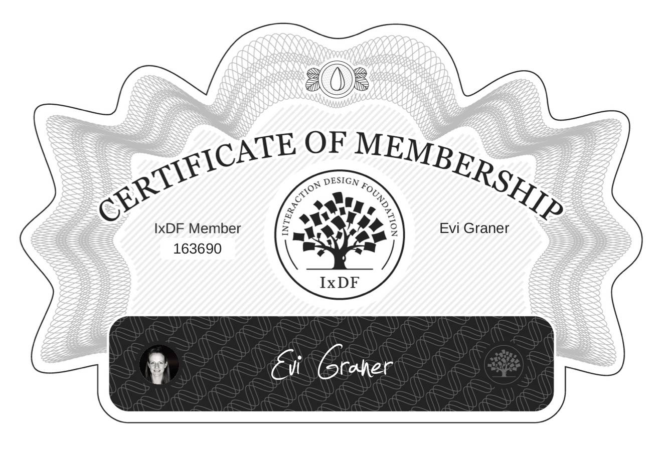 Certificate of Membership – Evi Graner