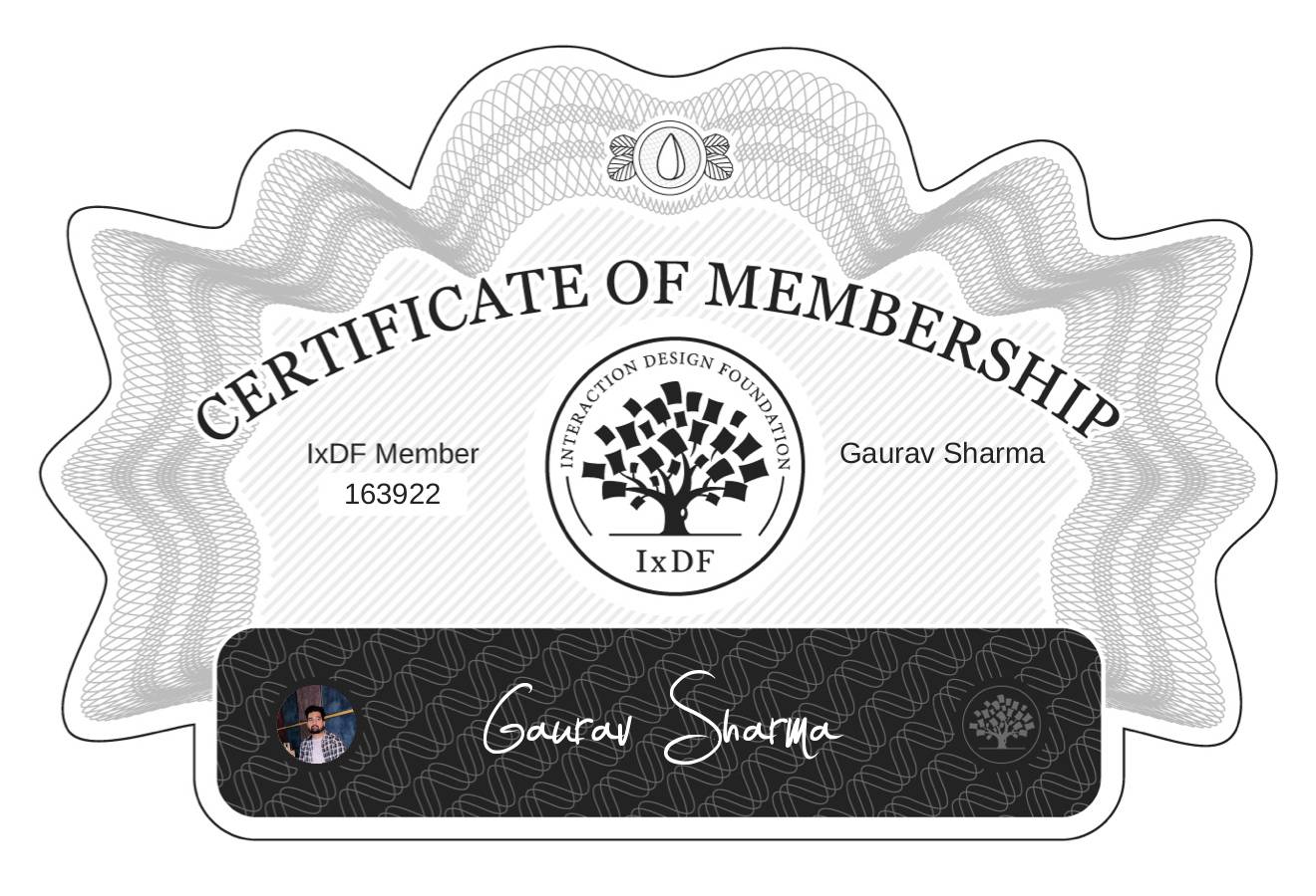 Certificate of Membership – Gaurav Sharma