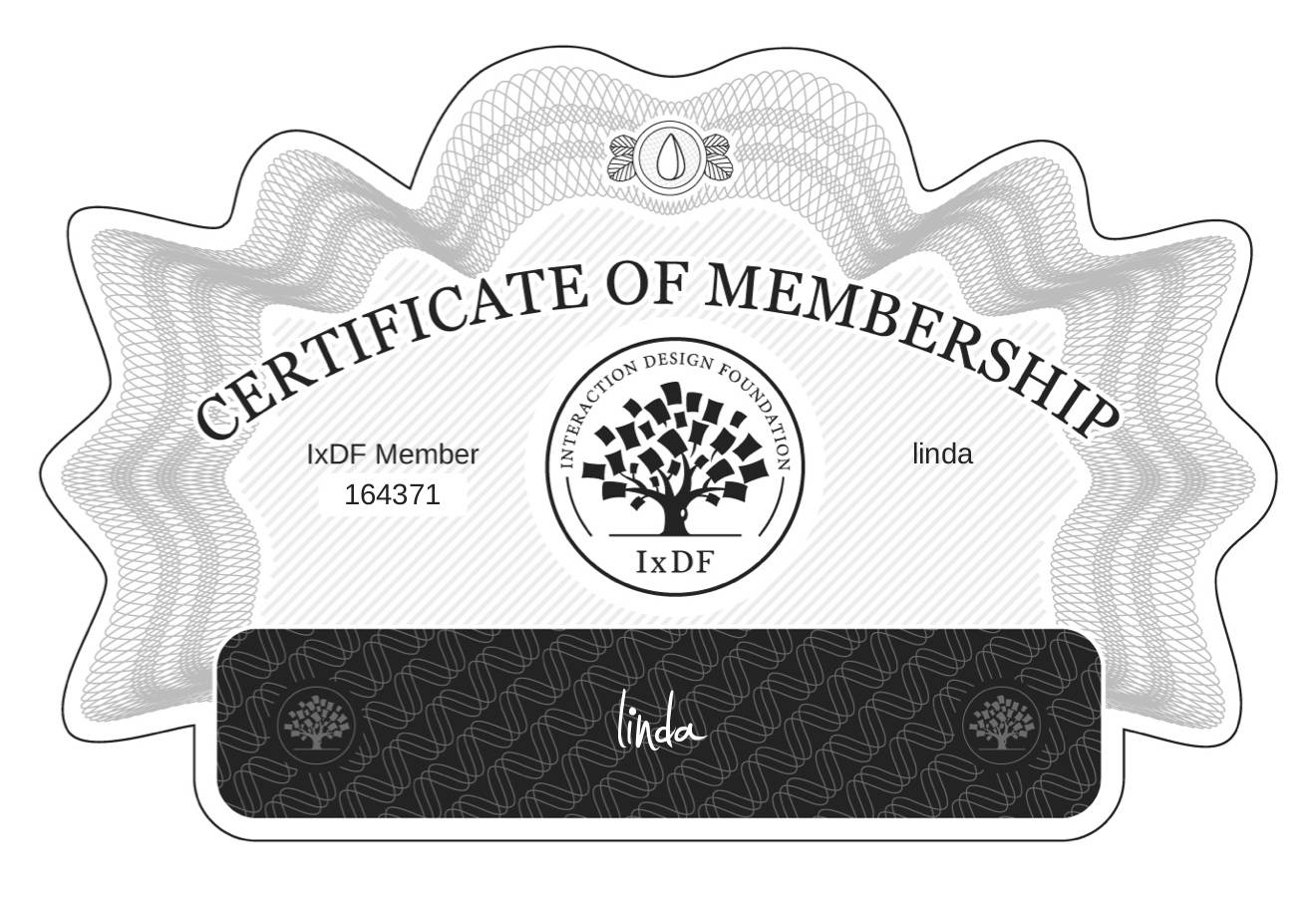 Certificate of Membership – linda